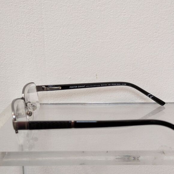 Foster Grant Design Optics Silver Half rimmed reading glasses 53-18-140 - Picture 5 of 13